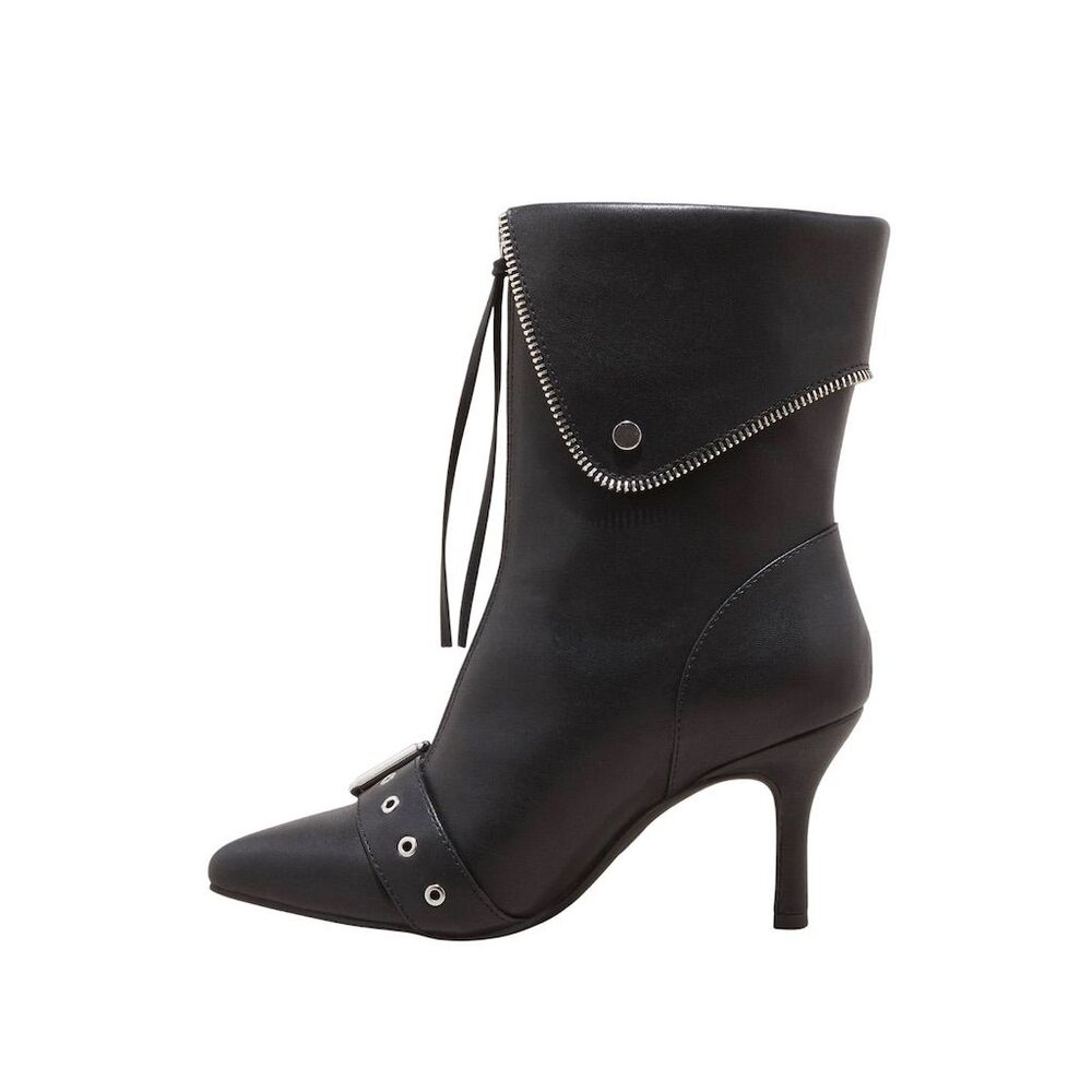 A New Day Women's Black‎ Pointed Toe Moto Ankle - Picture 2 of 3